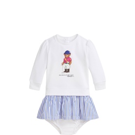 Polo Bear Fleece Dress & Bloomer Two-Piece Set