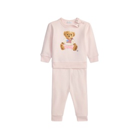 Polo Bear Fleece Sweatshirt & Sweatpants Two-Piece Set 3-24 Months