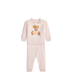 Polo Bear Fleece Sweatshirt & Sweatpants Two-Piece Set 3-24 Months