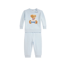 Polo Bear Fleece Sweatshirt & Sweatpants Two-Piece Set 3-24 Months
