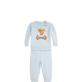 Polo Bear Fleece Sweatshirt & Sweatpants Two-Piece Set 3-24 Months