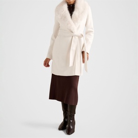 Rocky Faux Fur Wrap Coat