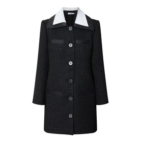 Textured Boucl&eacute; Mini Shirt Dress