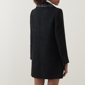 Textured Boucl&eacute; Mini Shirt Dress