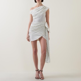 Polka Dot Tie Mini Dress