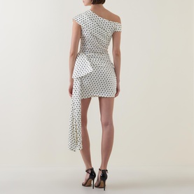 Polka Dot Tie Mini Dress