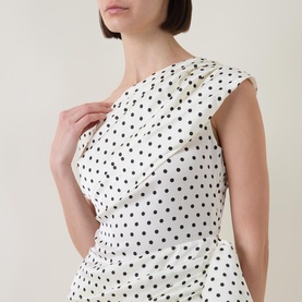 Polka Dot Tie Mini Dress