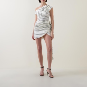 Polka Dot Tie Mini Dress