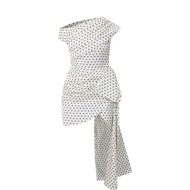 Polka Dot Tie Mini Dress