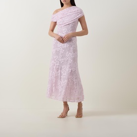 Rhinestone Floral Lace Dress