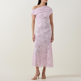 Rhinestone Floral Lace Dress