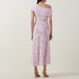 Rhinestone Floral Lace Dress