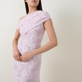 Rhinestone Floral Lace Dress