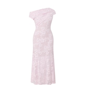 Rhinestone Floral Lace Dress