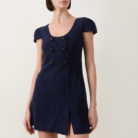 Textured Boucl&eacute; Mini Dress