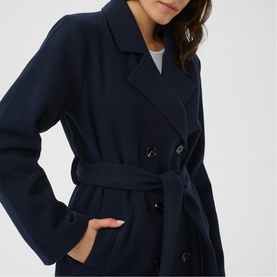 Fanny Belted Double-Breasted Coat