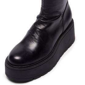 Lorenzetti Leather Wedge Heeled Boots
