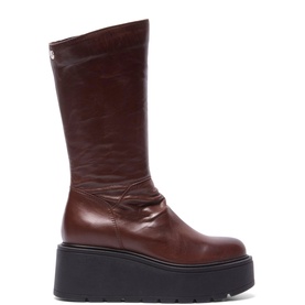 Lorenzetti Leather Wedge Heeled Boots
