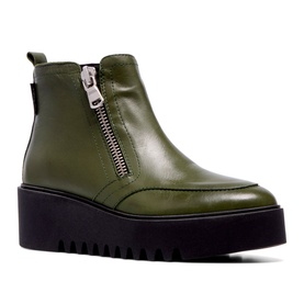 Maffei Leather Wedge Ankle Boots