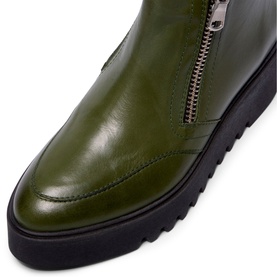 Maffei Leather Wedge Ankle Boots