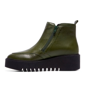Maffei Leather Wedge Ankle Boots