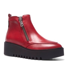 Maffei Leather Wedge Ankle Boots