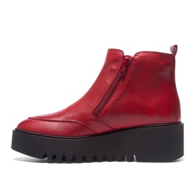 Maffei Leather Wedge Ankle Boots