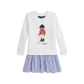 Polo Bear Striped Fleece Dress