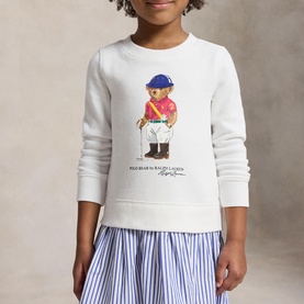 Polo Bear Striped Fleece Dress