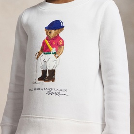 Polo Bear Striped Fleece Dress