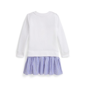 Polo Bear Striped Fleece Dress
