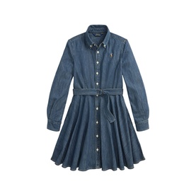 Belted Denim Shirt Dress 7-14 Years