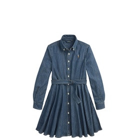 Belted Denim Shirt Dress 7-14 Years