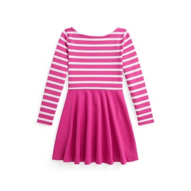 Striped Stretch Pont&eacute; Dress