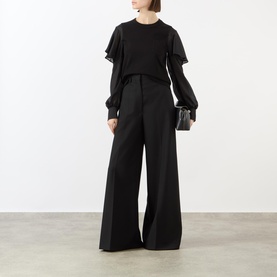 Ruffle Cut-Out T-Shirt