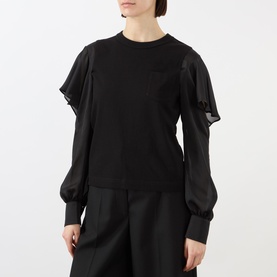 Ruffle Cut-Out T-Shirt