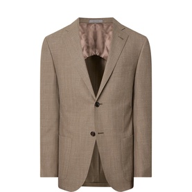 Herringbone Single Breasted Blazer