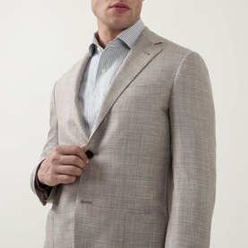 Hopsack Single-Breasted Blazer