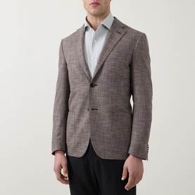 Textured Single-Breasted Blazer