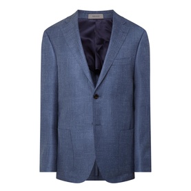 Single-Breasted Twill Blazer