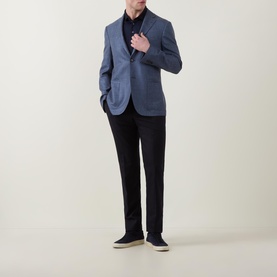 Single-Breasted Twill Blazer