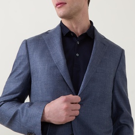 Single-Breasted Twill Blazer