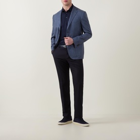 Single-Breasted Twill Blazer