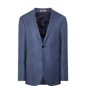 Single-Breasted Twill Blazer