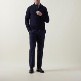 Fine Knit Zip Sweater