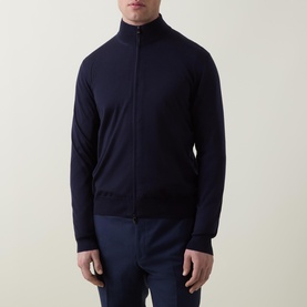 Fine Knit Zip Sweater