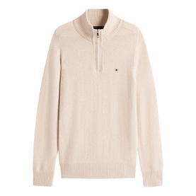 Pure Lambswool Logo Zip Sweater