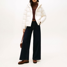 Down Logo Hooded Puffer Jacket