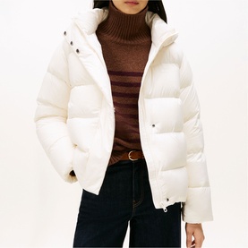 Down Logo Hooded Puffer Jacket