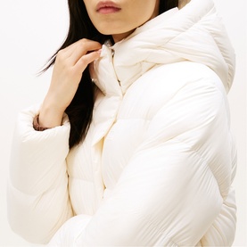 Down Logo Hooded Puffer Jacket